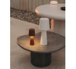 Arenys large outdoor metal table lamp in a white painted finish