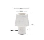 Lampe de table Alaro en marbre blanc