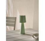 Petite lampe de table extérieure Arenys en métal avec finition turquoise