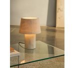 Lampe de table Alaro en marbre blanc