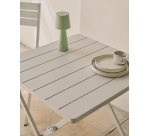 Petite lampe de table extérieure Arenys en métal avec finition turquoise