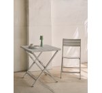 Petite lampe de table extérieure Arenys en métal avec finition turquoise