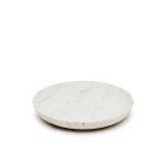 Grand plateau Ecin en marbre blanc