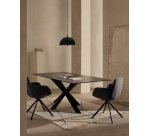 Plafonnier Catlar en métal avec finition noire Ø 40 cm