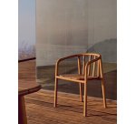Chaise empilable extérieure Turqueta en bois de teck
