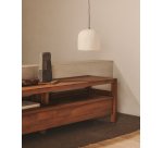 Plafonnier Calvia en papier mâché blanc Ø 25 cm