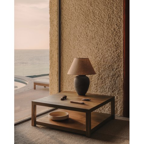 Lampe de table Mercadal en céramique avec finition noire