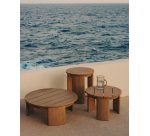 Table auxiliaire Xoriguer en bois d’eucalyptus Ø 63,5 cm