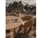 Chaise Xoriguer en rotin synthétique et bois d’eucalyptus