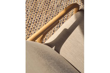 Fauteuil Sylo beige en bois massif de frêne FSC 100 %