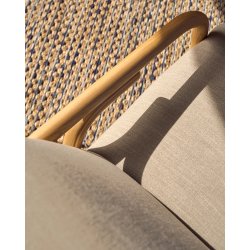 Fauteuil Sylo beige en bois massif de frêne FSC 100 %