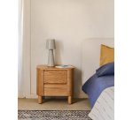 Table de nuit Salaya en contreplaqué de frêne 55 x 50 cm