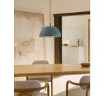 Plafonnier Catlar en métal avec finition bleue Ø 40 cm