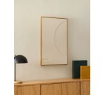 Tableau Sefri avec formes géométriques circulaires blanc 60 x 90 cm