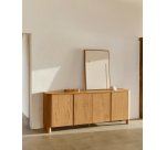 Tableau Sefri avec formes géométriques droites blanc 60 x 90 cm