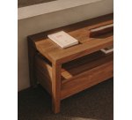 Mueble TV Sashi de madera maciza de teca 200 x 40 cm