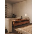 Mueble TV Sashi de madera maciza de teca 200 x 40 cm