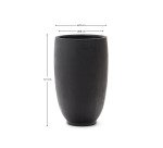 Pot de fleurs Aiguablava en ciment noir Ø 75 cm