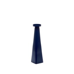 Yuba small blue aluminium candlestick