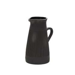 Vase Menre en terre cuite finition noire 34 cm