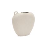 Vase Neti en papier mâché blanc 37 cm