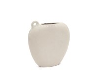Vase Neti en papier mâché blanc 37 cm