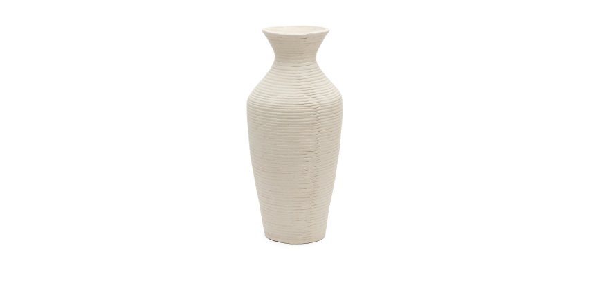 Vase Pria en papier mâché blanc 72 cm