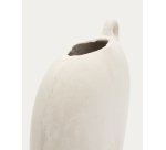 Vase Neti en papier mâché blanc 37 cm