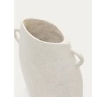 Vase Neti en papier mâché blanc 27 cm