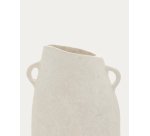 Vase Neti en papier mâché blanc 27 cm