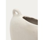 Vase Neti en papier mâché blanc 37 cm