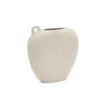 Vase Neti en papier mâché blanc 37 cm