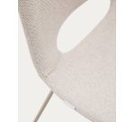 Chaise Zahara beige et pieds en acier beige