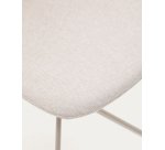 Chaise Zahara beige et pieds en acier beige