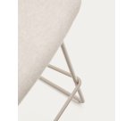 Chaise Zahara beige et pieds en acier beige