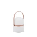 Ridley mini LED table lamp in pink polyethylene