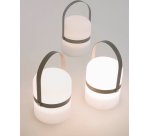 Ridley mini LED table lamp in pink polyethylene