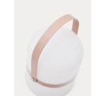 Ridley mini LED table lamp in pink polyethylene
