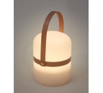 Ridley mini LED table lamp in pink polyethylene