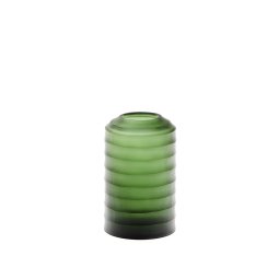 Bunce green, recycled-glass vase, 19.5 cm