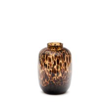 Vase Panth en verre marron 25,5 cm