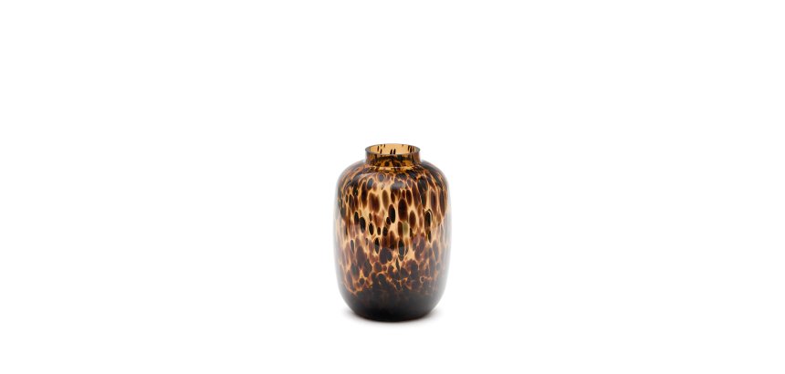 Vase Panth en verre marron 25,5 cm