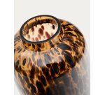 Vase Panth en verre marron 25,5 cm