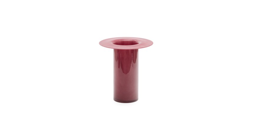 Kelse pink glass vase, 28 cm