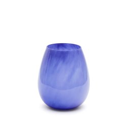 Vase Kelse en verre bleu 26 cm