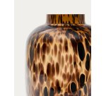 Vase Panth en verre marron 25,5 cm