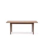 Table extensible Elan en placage et bois de noyer 200 (260 ) x 100 cm