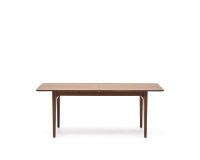 Extensible Elan table in walnut veneer and wood 200 (260) x 100 cm