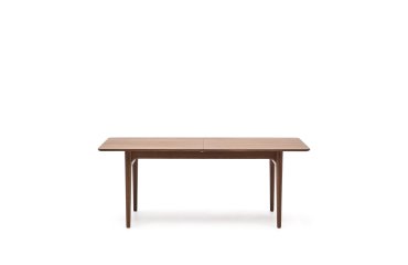 Elan extendable table in veneer and solid walnut wood 200 (260) x 100 cm FSC Mix Credit