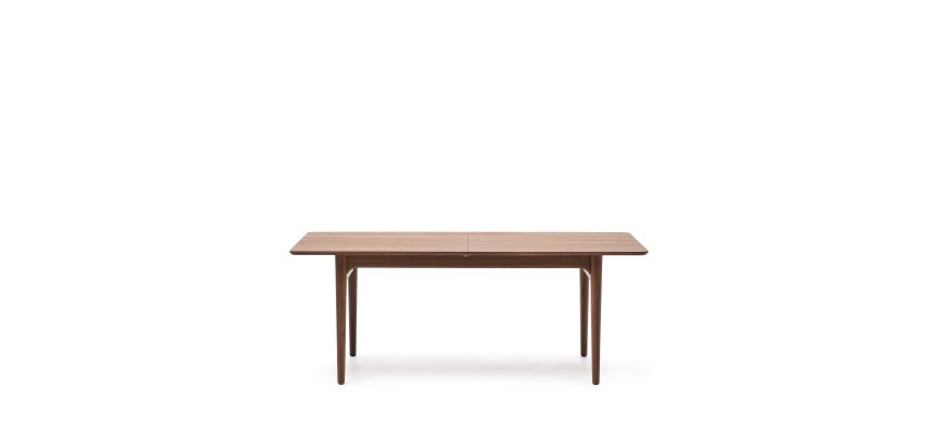 Table extensible Elan en placage et bois de noyer 200 (260 ) x 100 cm